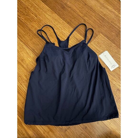 NWT 36 B/C Dress‎ Blue Athleta Seascape Bra Cup Sea Scape Blousy Tankini Top $74 - Picture 4 of 7